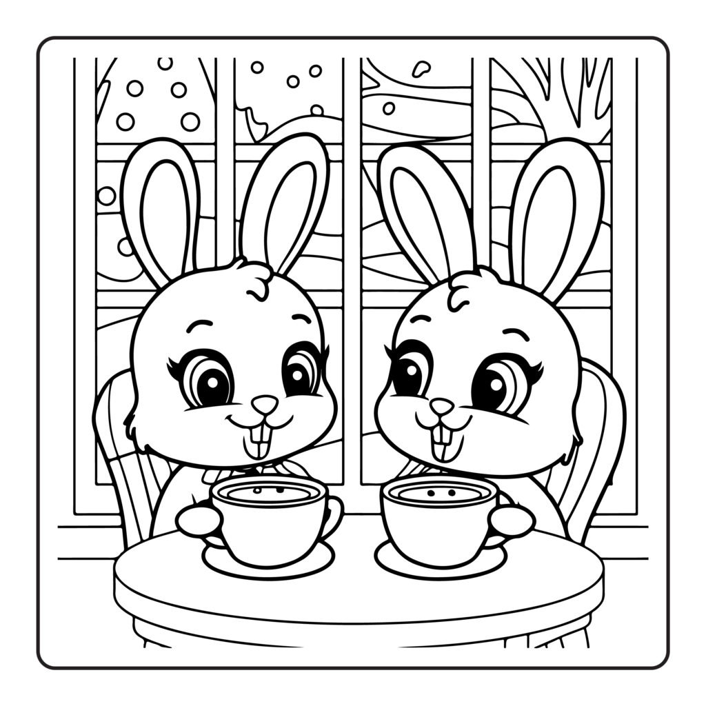 Bold and Easy Fluffy Times Coloring Pages