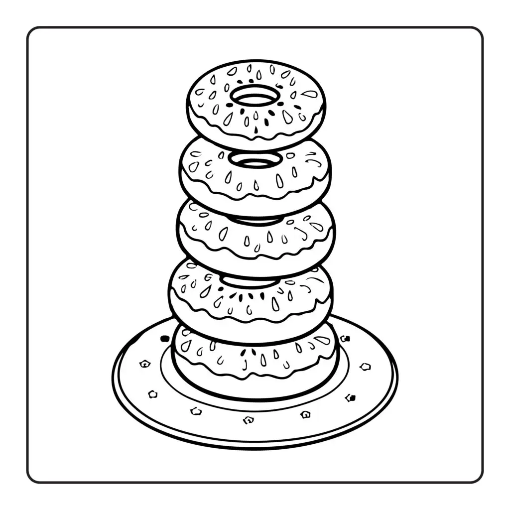 Bold and Easy Cute Hanukkah Coloring Pages