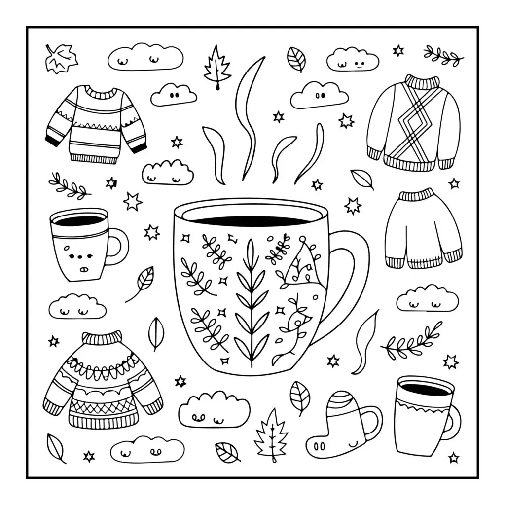 Comfy Days Coloring Pages