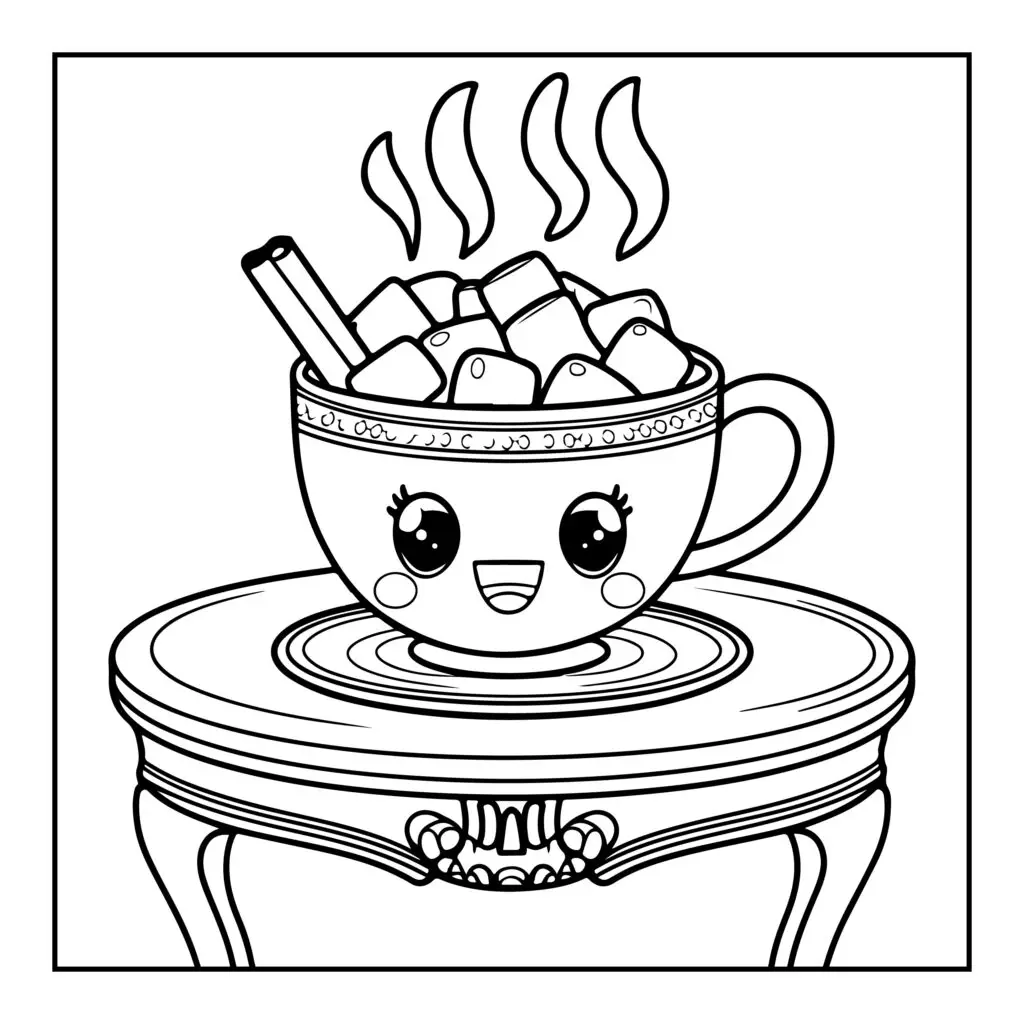 Cozy Girl Coloring Pages