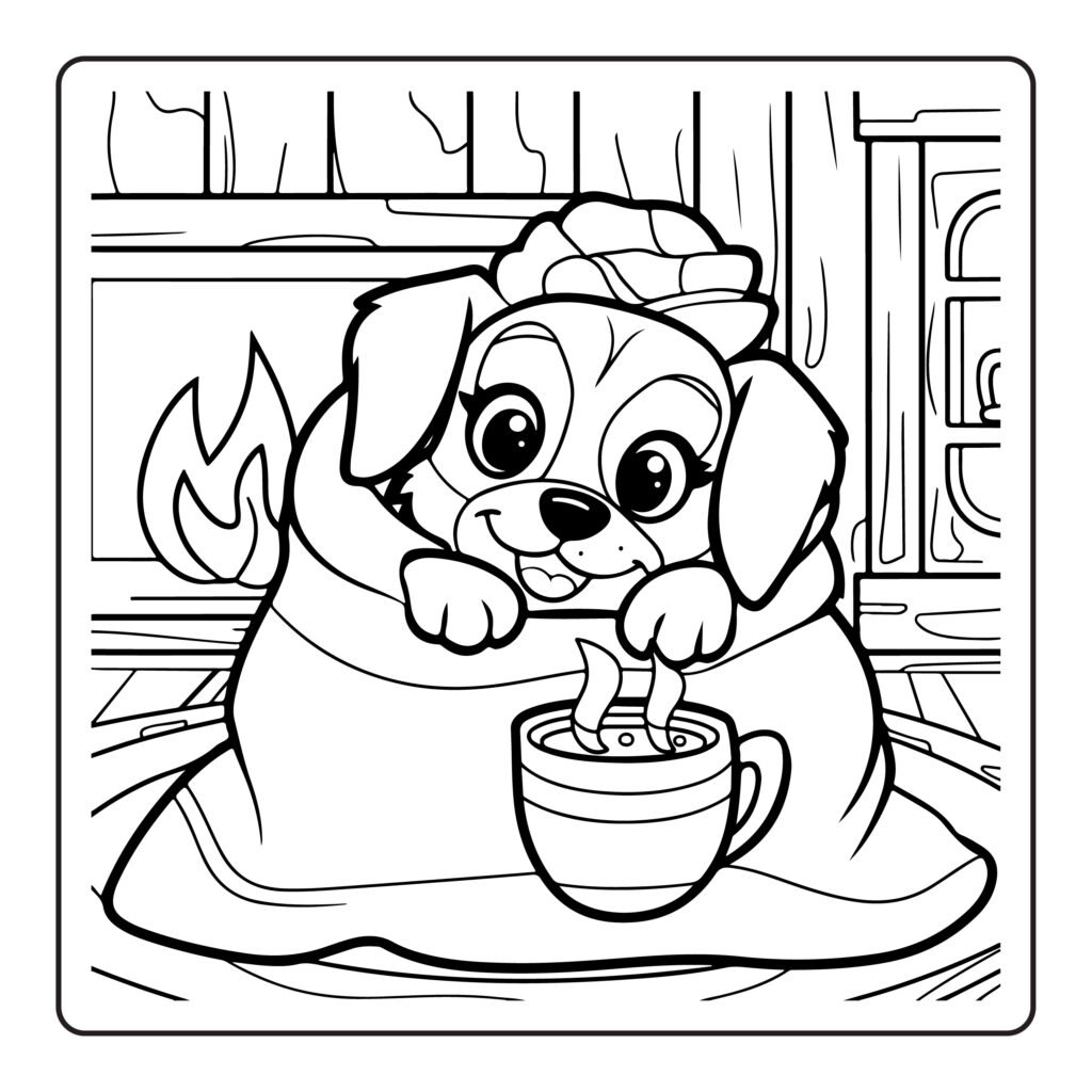 Bold and Easy Fluffy Times Coloring Pages