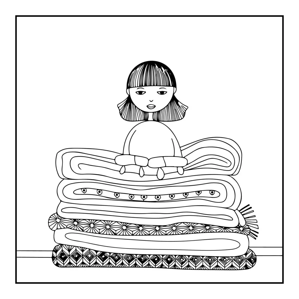 Bold and Easy Cozy Girl Coloring Pages