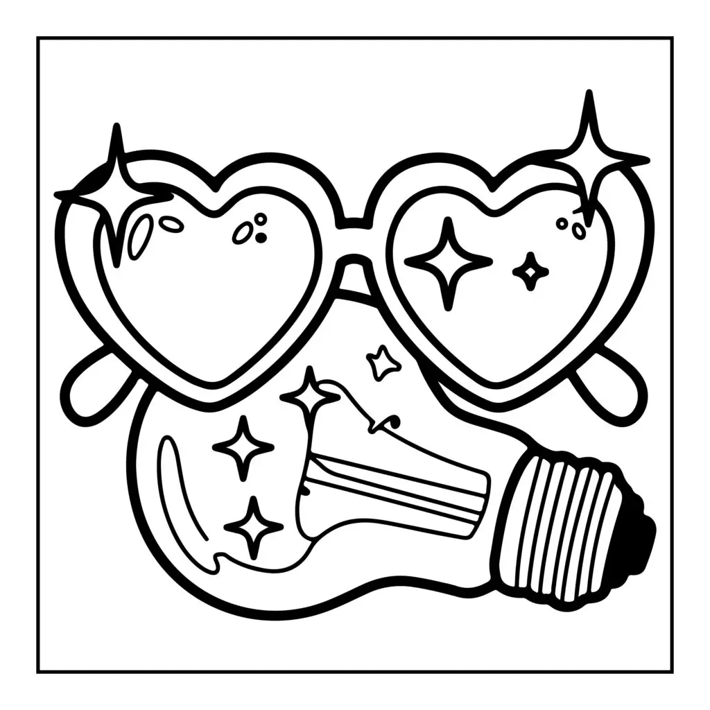 Bold and Easy Cute Groovy Coloring Pages